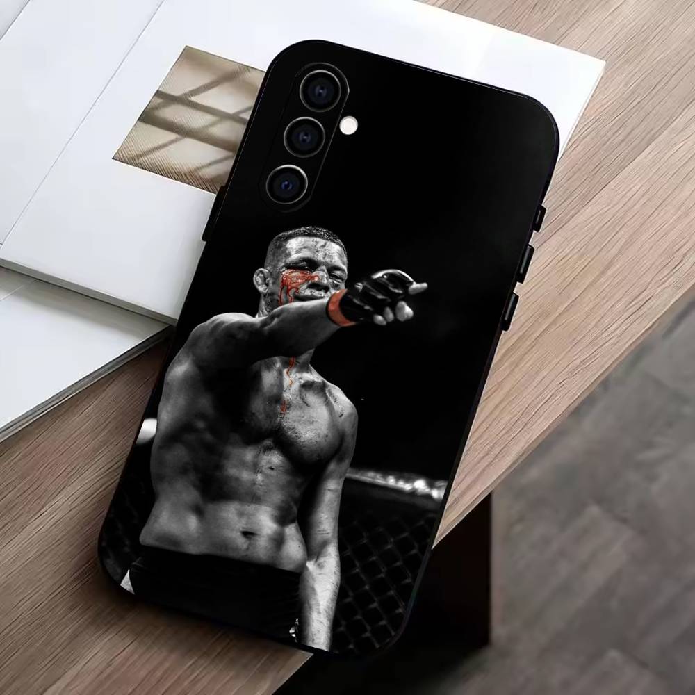 

N-Nickname-Nate Diaz Phone Case Black Silicone Soft For Samsung Galaxy A73,A72,A71,A70,A53,A52,A51 Samsung a22 4g