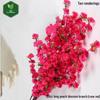 Artificial Rose Red Peach Blossom Branches, 120cm (10 Pcs)