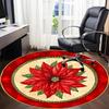 1PC Christmas Poinsettia Chair Carpet for Office, Indoor Non-Slip Washable  Carpet, Soft Comfortable Mat For Office Room Yy250930123