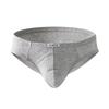 Men's Low Waist Pure Cotton Triangle Underwear with Separated Pouch