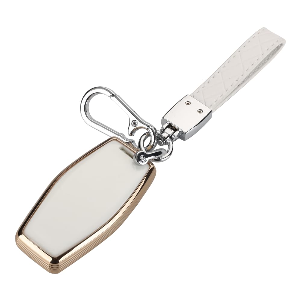 Kinotaka Outlander Smart Key Case for Mitsubishi New Outlander PHEV 2022 Gn0w Professional Design Key Holder, White