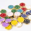 Round Alloy Oil Drip Mini Pendant Vibrant Smiley Face Charm Handcraft Ornament Fashion Bracelet Necklace Earring Making Raw