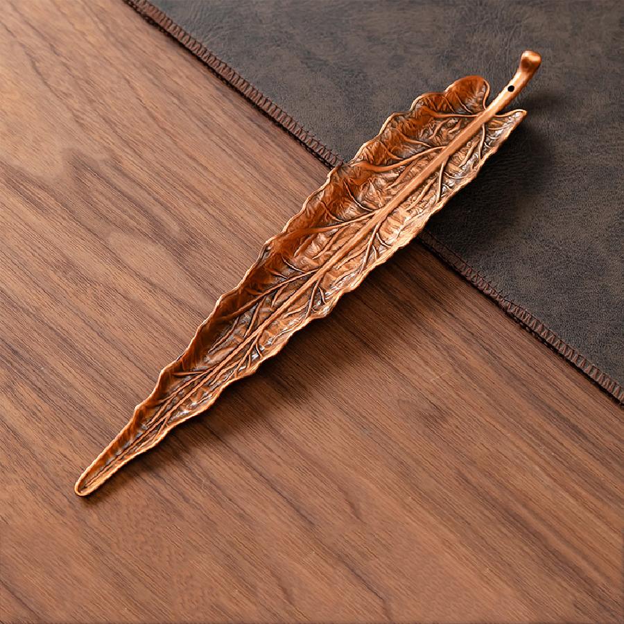 Leaf-Shaped Incense Holder Ornaments Cone Incense Burner Retro Decor Home Censer Stick Stand Decorative Incense Censer