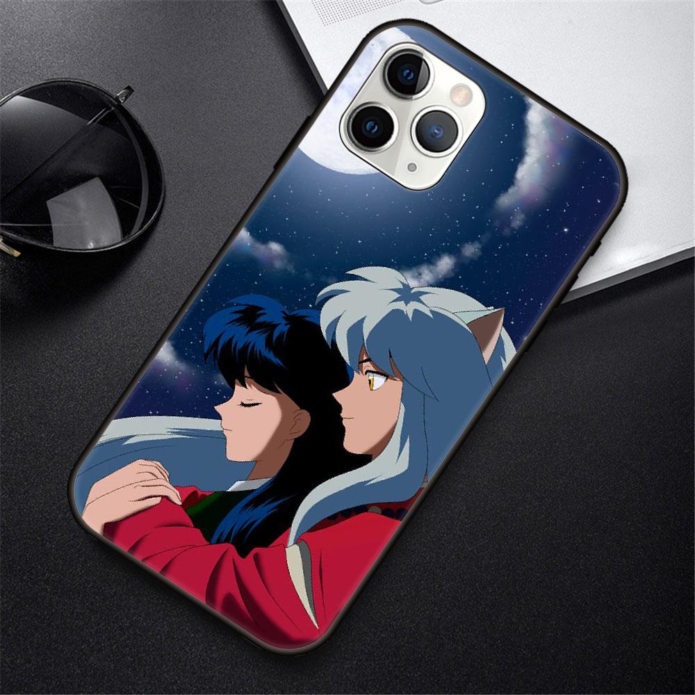 

Чехол для телефона iPhone 12 Mini 11 Pro XR X MAX SE XS 5 6 S 7 8 E Plus 13 черный чехол Funda Fashion водонепроницаемый бампер TPU Inuyasha iPhone 13