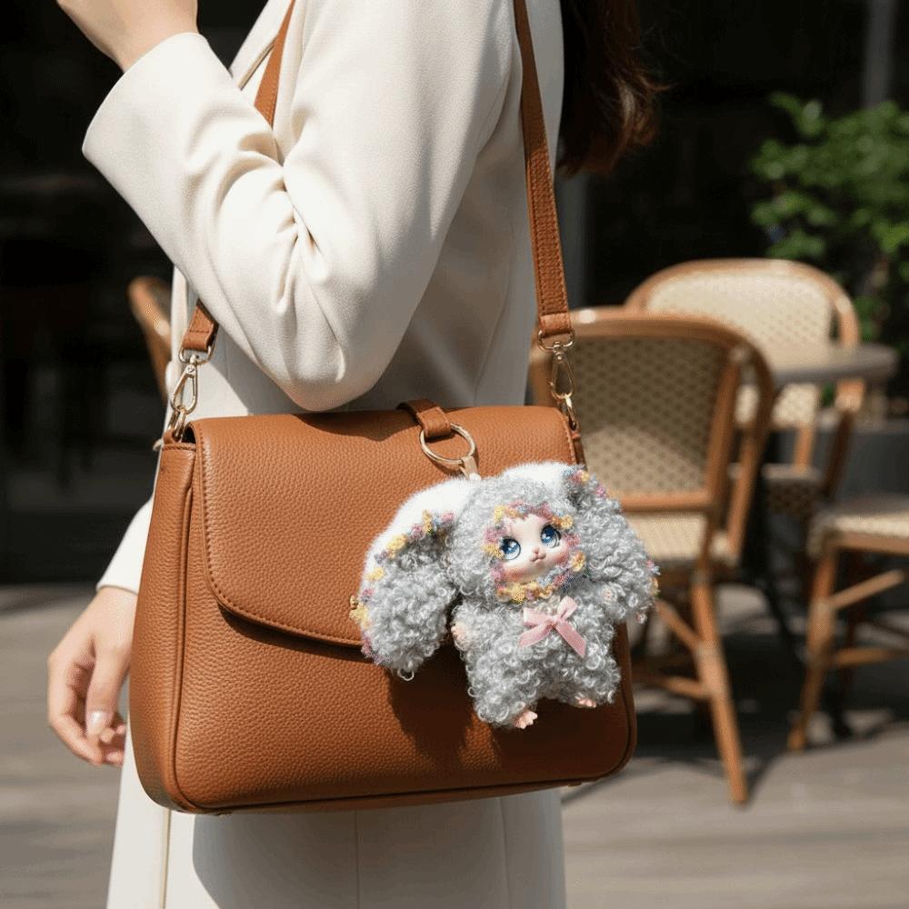 Ornaments Rabbit Doll Figures Bag Hanging Bunny Plush Doll Pendant  Backpack Decor