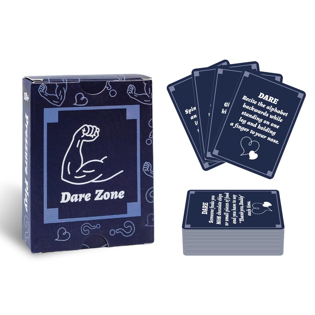 Interactive Board Game Cards for Parties Social Gatherings Featuring Dare Zone