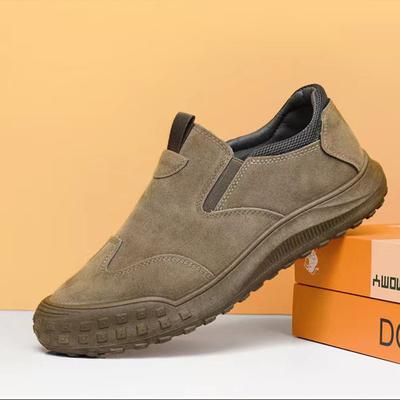 Men's Shoes Autumn Construction Site Wear-resistant and Non-slip Bag Head Tooling Shoes Versatile One-pedal Lazy Labor Insurance Shoes Men