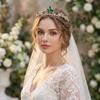 Simple Baroque Crystal Crown Tiara Elegant Design Crystal Rhinestone Princess Crown Sweet Style Bridal Crown Photography Props