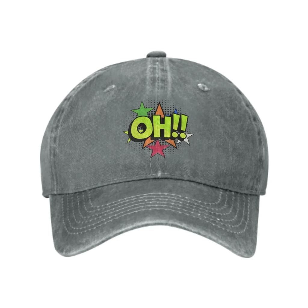 Comic Oh Baseball Caps for Men Women Adjustable Casual Unisex Trucker Hat for Outdoor Activities Fashion Hats