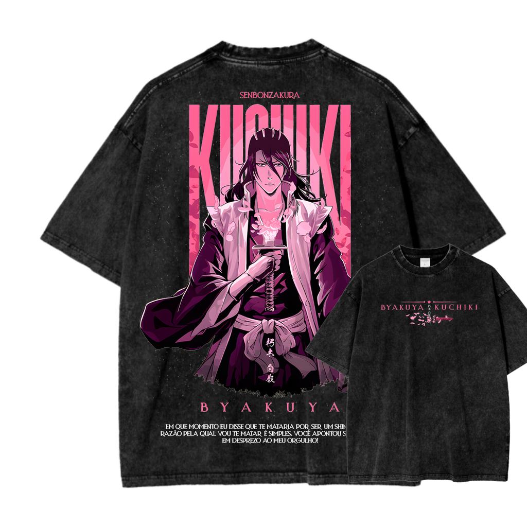 Μπλούζα T-shirt Manga BLEACH Για Άνδρες Γυναίκες T Shirt Vintage Πλυμένο Βαμβακερό T-shirt Καλοκαιρινό Κοντομάνικο Ρούχο Casual Oversized Tee Top Γυναικεία Ανδρικά Ρούχα