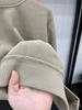 Men's Premium Fleece-Lined Sweatshirt: Warm, Thick, Solid Color, Round Neck, Long-Sleeve Base Layer for Autumn & Winter.