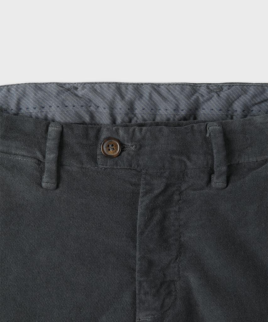 PANICALE Charcoal Brushed Cotton Regular Fit Pants