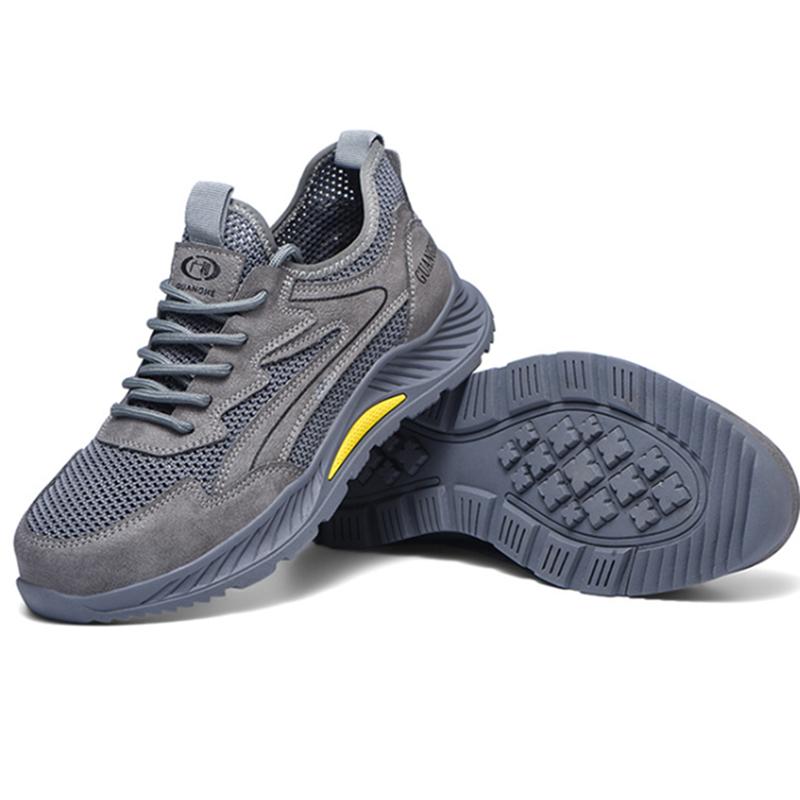 summer mesh safety shoes breathable work shoes industrial construction indestructible shoes for men steel toe safety work boots