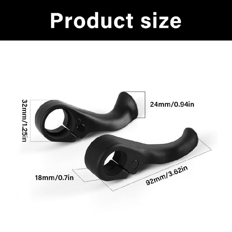 Bicycles Inner Bar End Nonslip Mountain Bike Handlebar End Comfortable Grip Inner Bar End for 21.4-22.2mm Handlebar