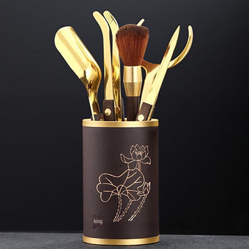 Би Ю Медь Дерево Набор из Шести Джентльменов для Gongfu Чая