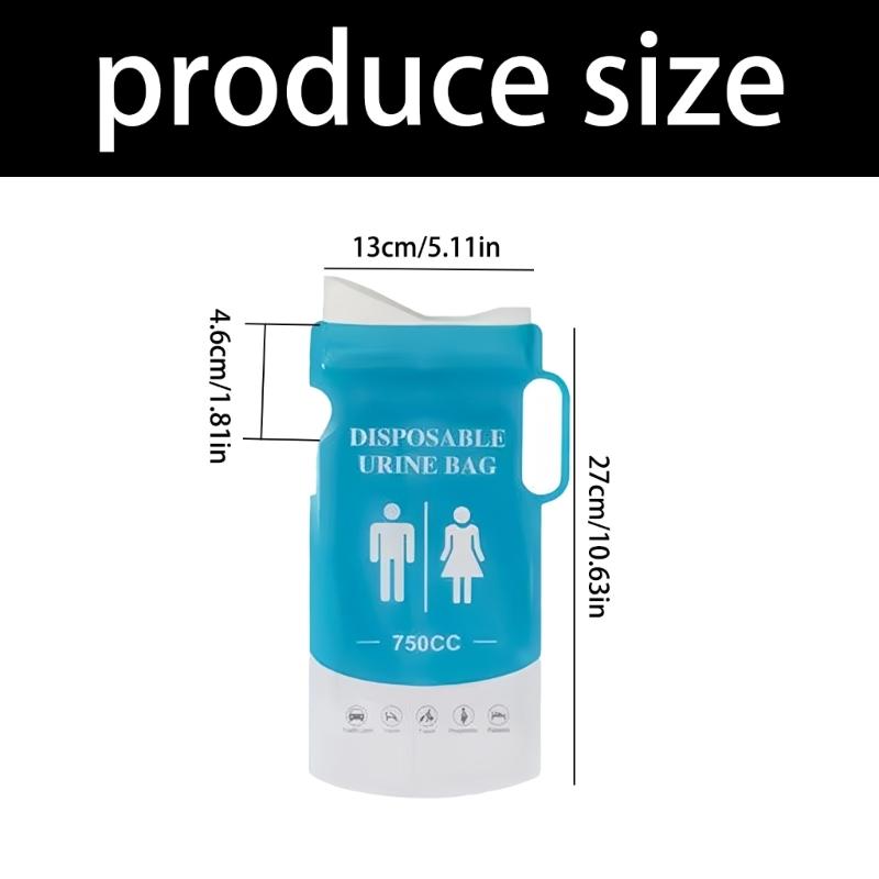 Compact Outdoor Urine Bag Disposable Travel Mobile Toilet Urine Bag Travel Vomiting Bag 750ml