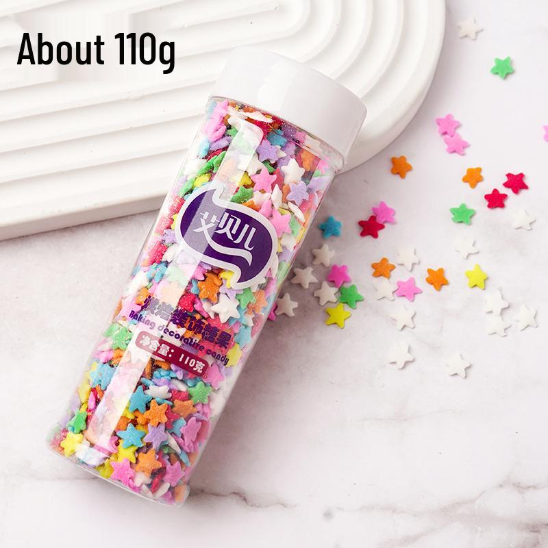 Irisierende Backdekoration Zuckerperlen: Bunter, gemischter Zucker für Cupcakes, Donuts, Lollis und mehr.