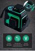 12-Line High Precision Infrared Laser Level for Outdoor Woodworking - Red/Green Light