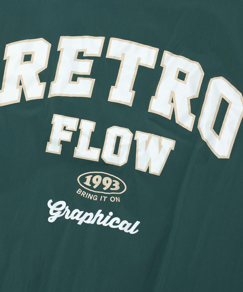 Distn9Ne Retroflow Nylon Varsity Jumper Green (Lo2Ju212-045)