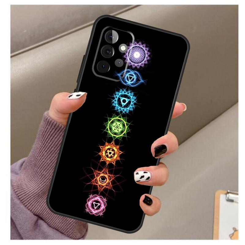 Mandala Chakra Yoga Case For Samsung Galaxy A33 A13 A53 A34 A54 A14 A15 A16 A26 A36 A56 A12 A32 A52 A06 A35 A55