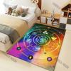 Rainbow Arcane Circle Polyhedral Dice Print Carpet for Living Room Bedroom Sofa Home Decor Rus Non-slip Floor Mat Luxury Gift