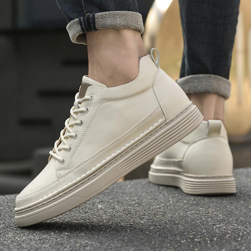Men's Shoes 2025 Summer New Men's Platform Retro Casual Shoes Trendy Shoes Mid-top Board Shoes