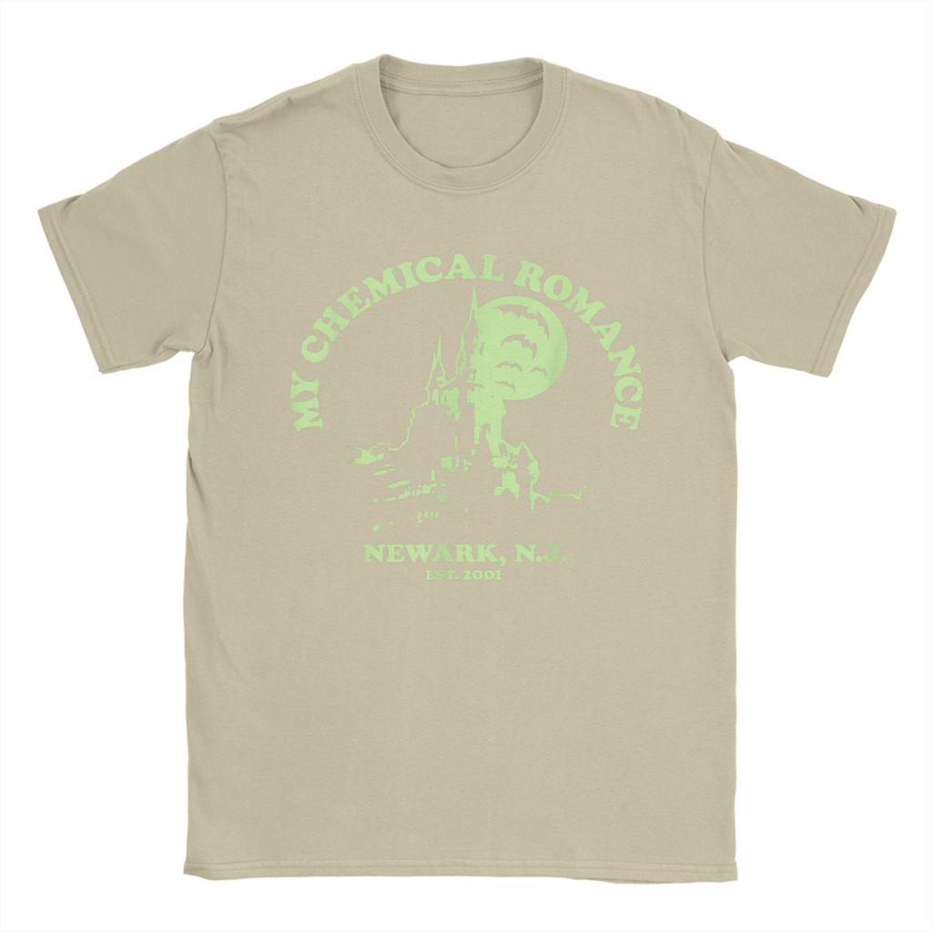 My Chemical Romance Haunted Castle Katoenen T-shirt Voor Mannen Zomer T-shirts Ronde Hals Mode T-shirt Grote Maten Groothandel Tops