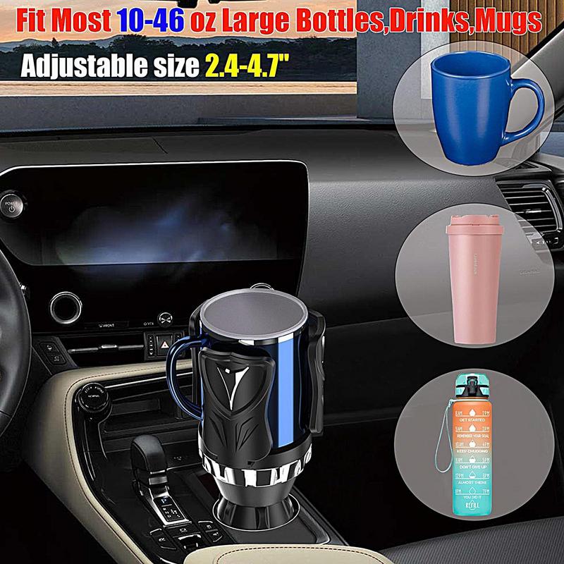 Car Cup Holder Expander Adjustable Expandable Insert Extender Cup Holder Expander & Organizer For Big Drinks