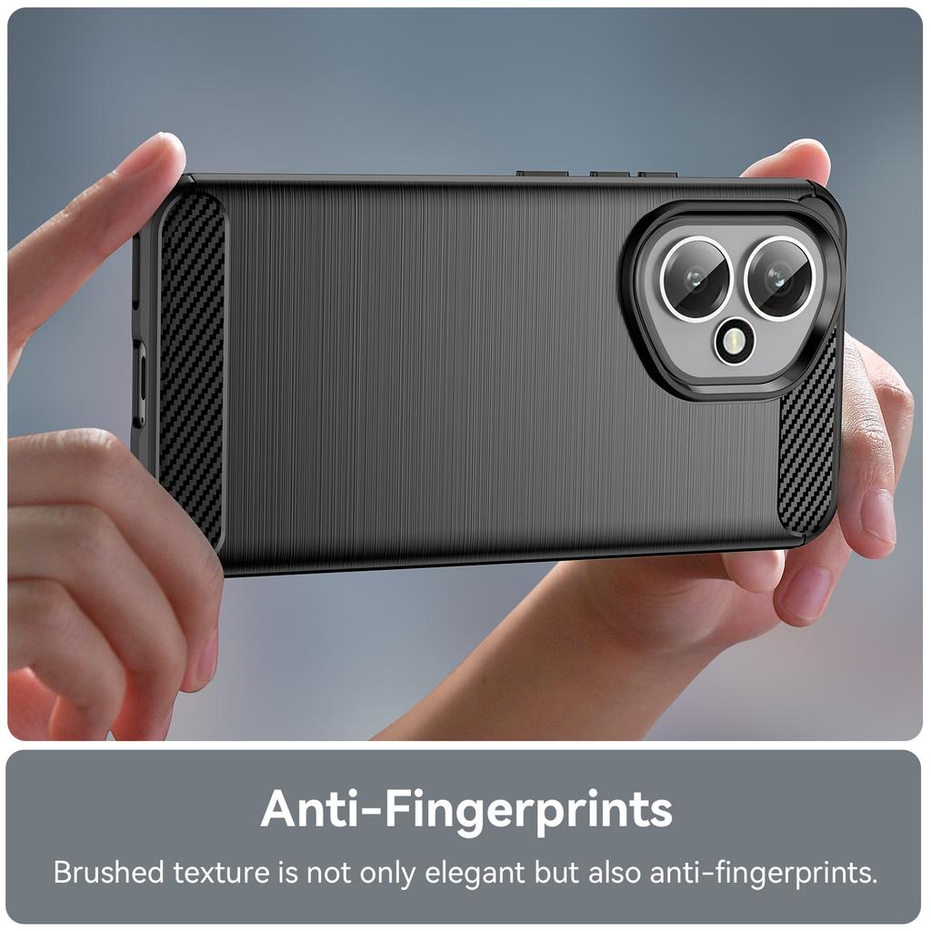 For Honor 400 5G (Global) Case Protective Phone Cover Carbon Fiber Texture Brushed