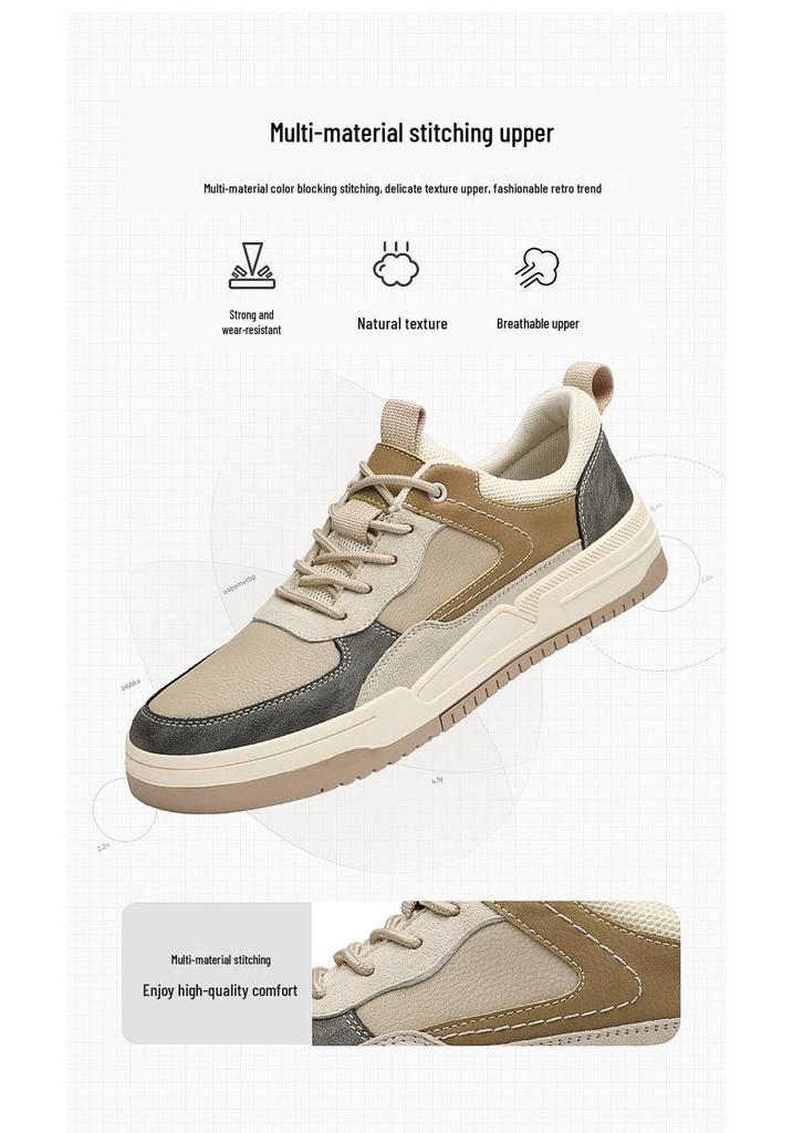 Men's Trendy British Work Boots - Autumn Soft Sole, Breathable, Fashionable, Retro Casual Sneakers