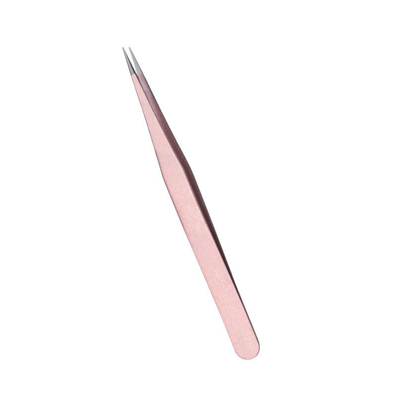 Nerezová ocel Zahnutá špička Pinzeta na prodlužování řas - Vysokohustotní Páv Motýl Kvetoucí Klip