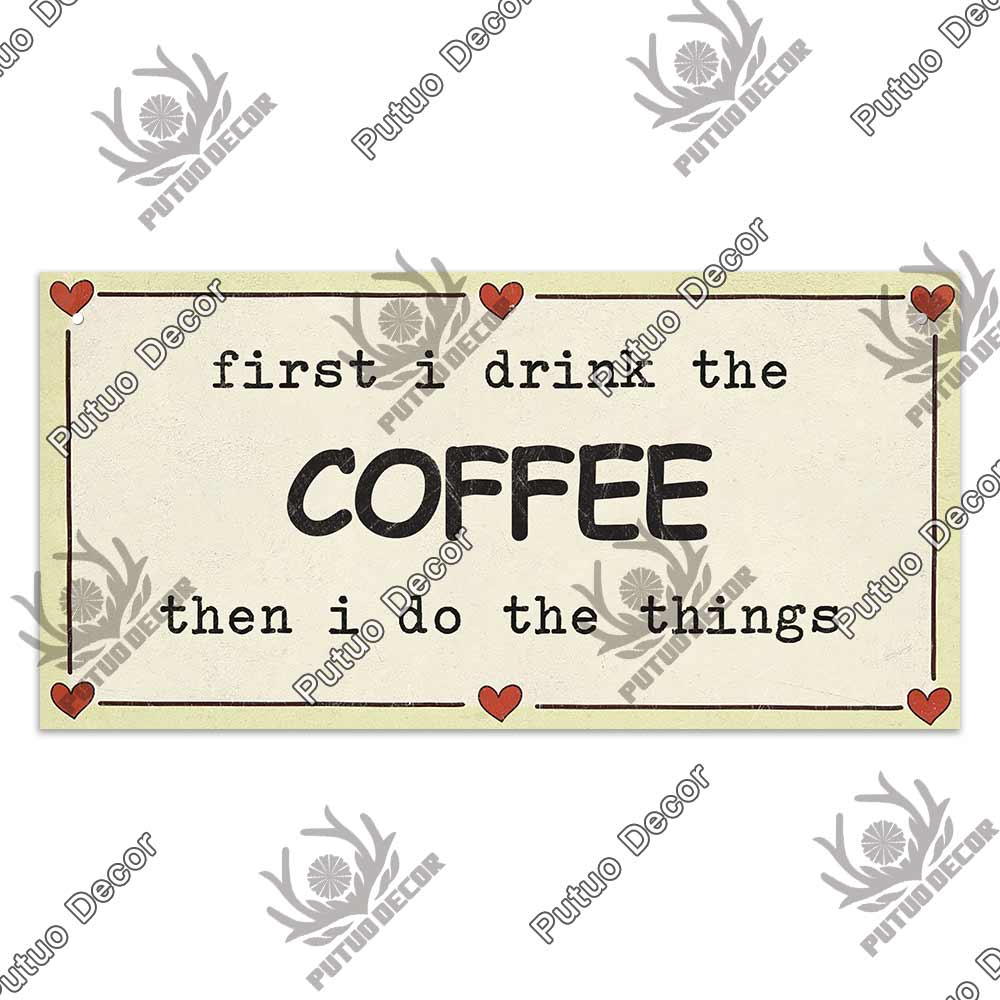 Coffee Metal Hanging Signs Decorative Plaques Door Aluminum Plaque In Home Decor Cafe Kitchen Hanging Home Decor