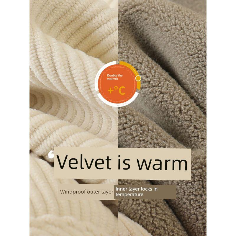 Right European Style Boys' Pants with Fleece Lining, Autumn and Winter Corduroy Thickened Boys' Sweatpants, Children's Winter Clothing