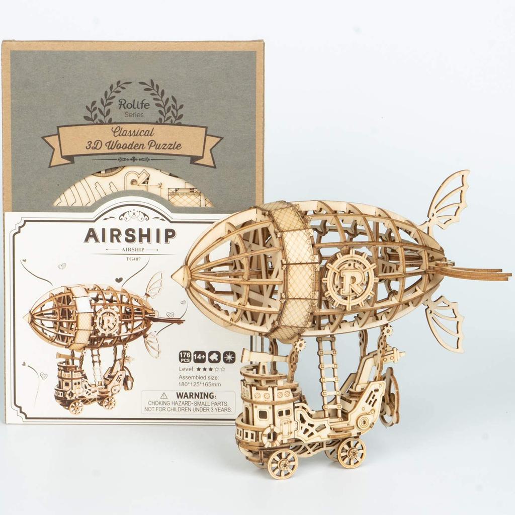 ROKR 3D 3D Puzzle Wooden Puzzle Handmade Miniature Mechanical Model Assembly Kit Educational Toy Adult New Gift