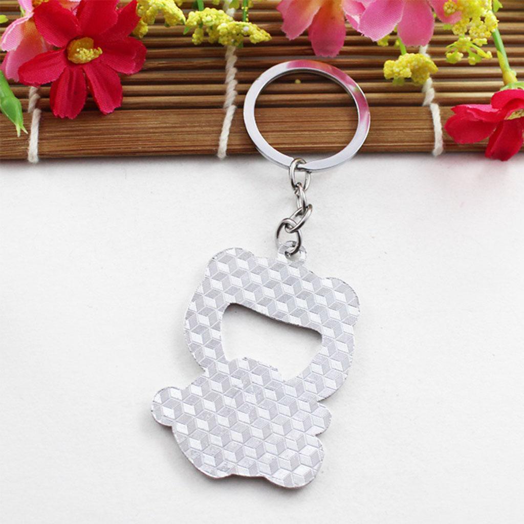 Panda Bottle Opener Keychain Made of High-quality Zinc Alloy for Key Chain Cute Chinese Panda Mini Bottle Opener for Sm
