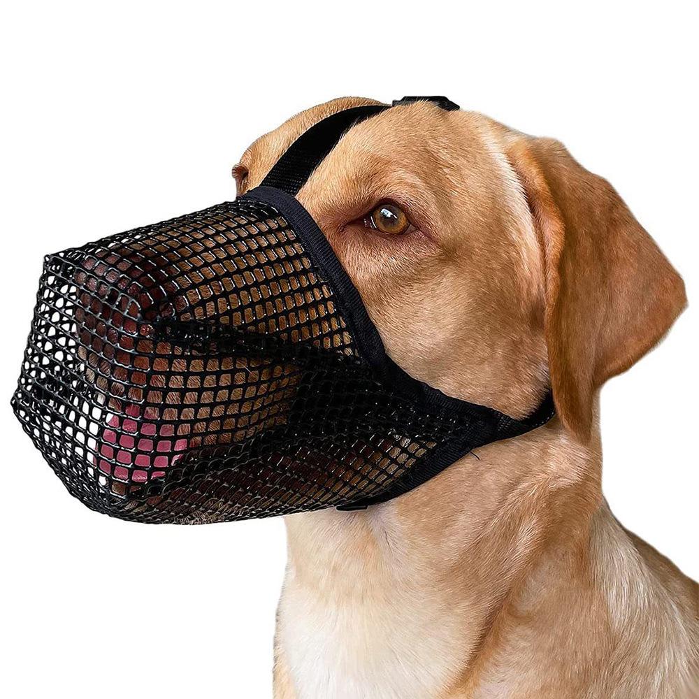 Fabric Dog Muzzle: Bite, Messy Eating, Licking, and Bark Prevention for Small to Medium Dogs (Corgis, Teddy Breeds)