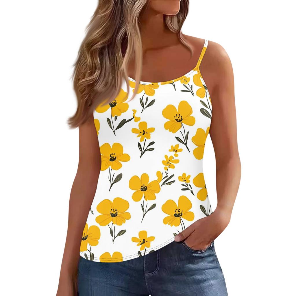 Women's Low-necked Sleeveless Vest U-neck T-shirt Suspenders