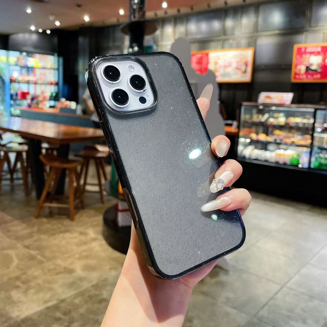 

Золотой Глиттерный Порошок Звездное Небо Подходит для Apple 16promax, Полностью Закрывающий Противоударный Apple 15/14 Прозрачный 13 Apple 16Plus