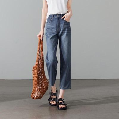 SOFSIL Women's Retro Loose Straight Cropped Jeans