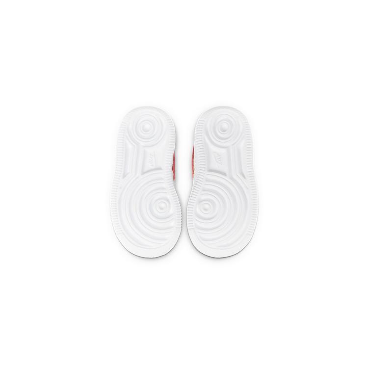Nike Air Force 1 Low Top Skateboard Shoes White Red Infant And Toddler CU2986-961