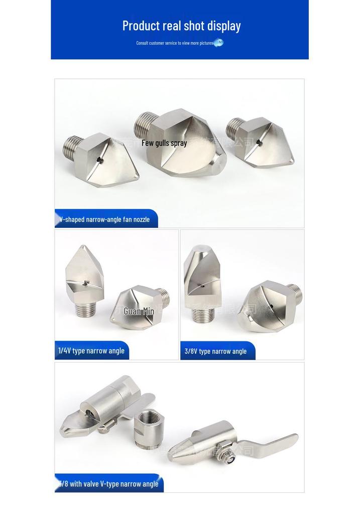 High-Pressure Stainless Steel Spray Nozzle for Car Wash and Cooling Systems