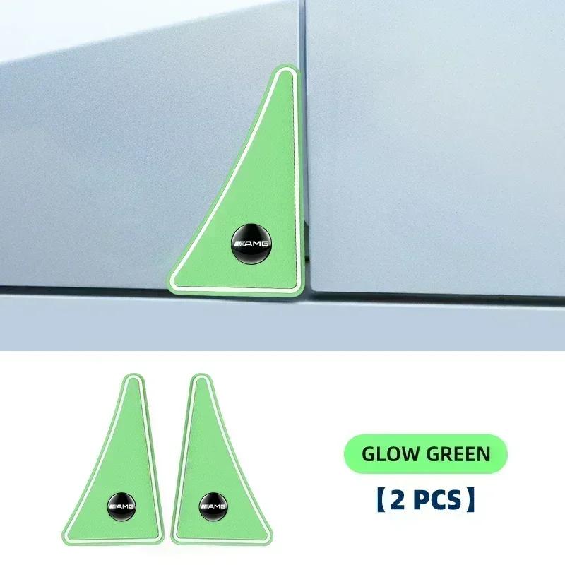 2pcs/set Car Badge Scratch Guard Anti-collision Door Corner Cover For Mercedes Benz B/C/E/S Class A Class C200L GLC GLE CLA CS1
