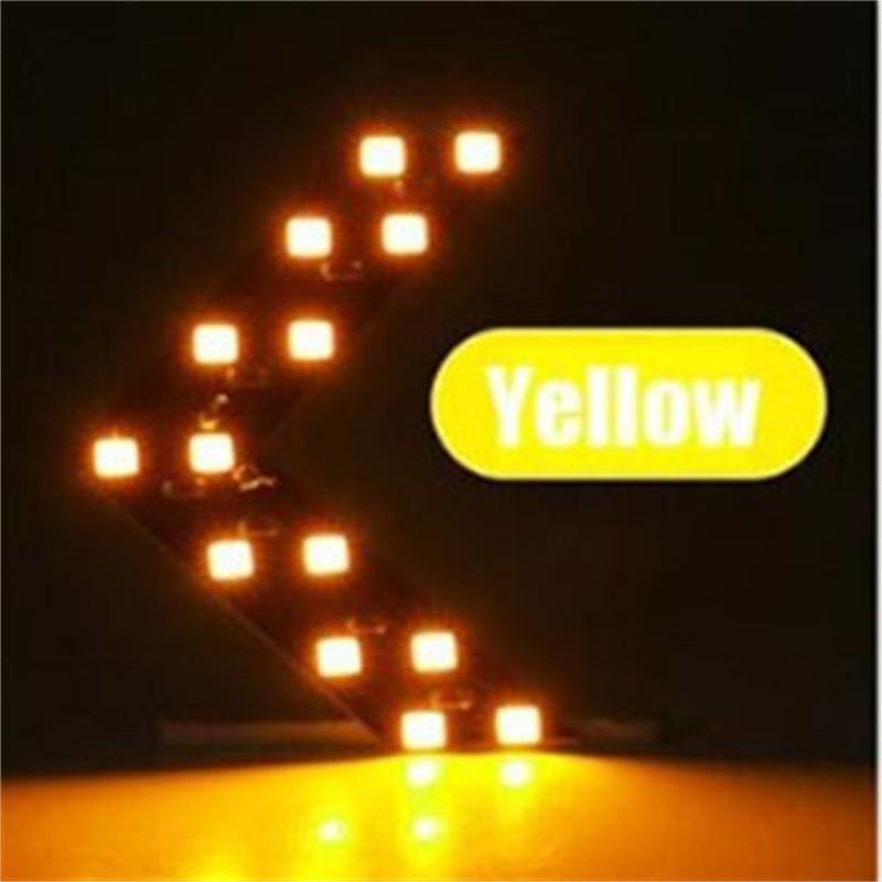 14-Smd Led Arrow Panel Light Car Rearview Mirror Indicator Turn Signal Sequential Light Bulb Motorcycle Tail Light