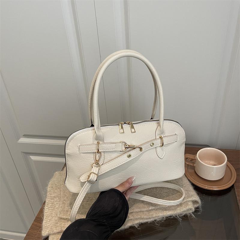 Сумка под мышку - Сумка-кроссбоди для commuters с ретро-текстурой и дизайном в виде ракушки белый