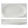 White Porcelain Oval Seafood Plate - High-Temperature Resistant, Ideal for Restaurants and Hotels.