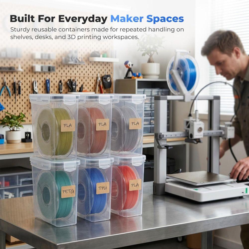 Transparent 3D Printing Filament Storage Box Dustproof Filament Dry Box Storage