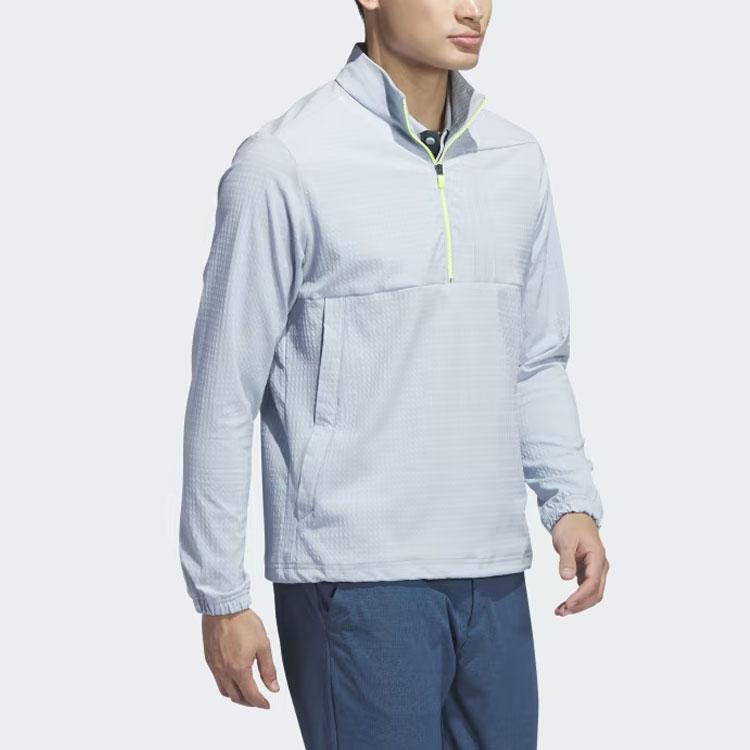 adidas Ultimate365 Tour Wind.Rdy Half-Zip Pullover Einfarbig Langarmjacke Herrenjacke Hellblau IJ9831