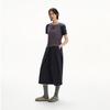 Broadcast Women's Contrast Color Round Neck Short Sleeve T-shirt
