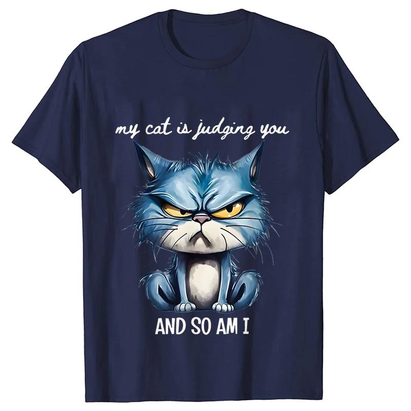 

Funny Cat Sarcastic Antisocial Attitude Print Tshirts for Women Angry Cat T-shirts Not Today Introvert Female Tee Shirts Femme S