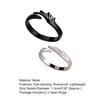 Yousheng 2Pcs Couple Rings Exquisite Shape Rust-proof Metal Stylish Engagement Open Ring Birthday Gift for Female